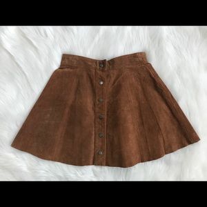 Brown Suede Skirt